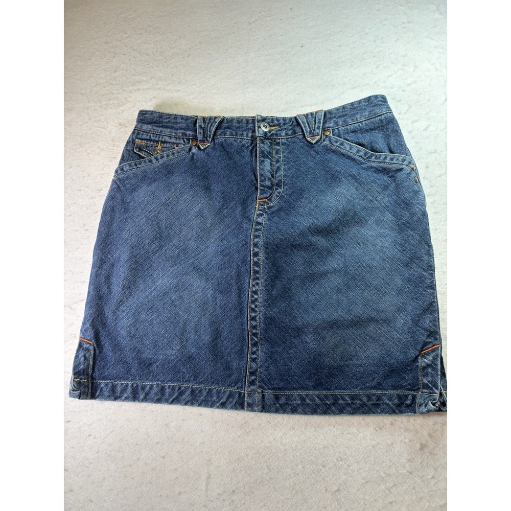 Vtg Y2K Tommy Hilfiger Denim Jean Skirt Womens Size 10 (32x17) Preppy
